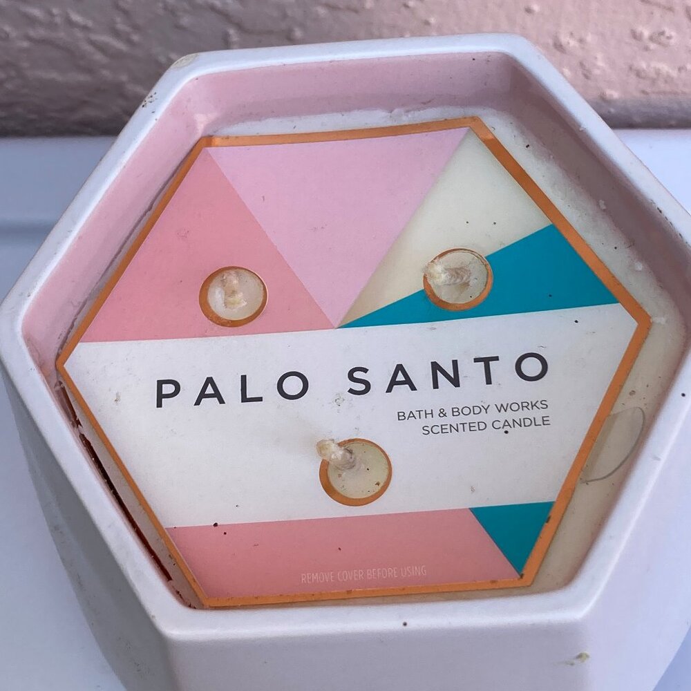 Bath & Body Works 3 Wick Candle Palo Santo Ceramic Prism 14.5oz NEW - Picture 2 of 2